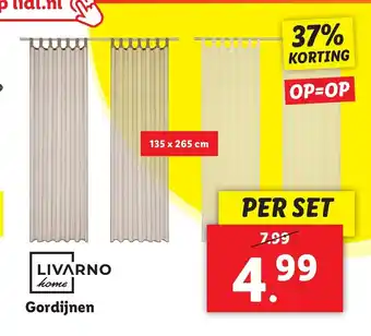 Lidl Livarno home Gordijnen 135 x 265 cm aanbieding