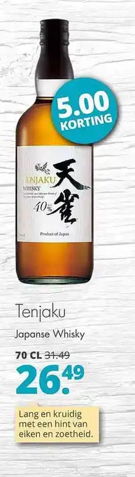 Mitra Tenjaku japanse whisky 5.00 korting aanbieding