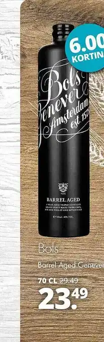 Mitra Bols barrel aged genever 6.00 korting aanbieding