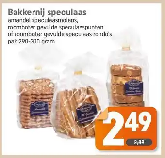Dagwinkel Bakkernij speculaas amandel speculaasmolens, roomboter gevulde speculaaspunten of roomboter gevulde speculaas rondo's aanbieding