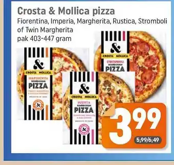 Dagwinkel Crosta & mollica pizza fiorentina, imperia, margherita, rustica, stromboli of twin margherita aanbieding