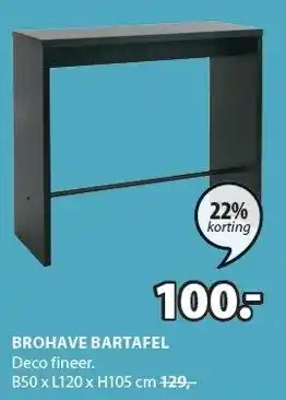 Jysk BROHAVE BARTAFEL aanbieding