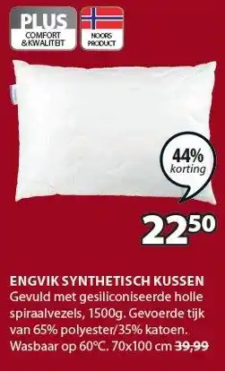 Jysk ENGVIK SYNTHETISCH KUSSEN aanbieding