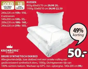 Jysk BRURI SYNTHETISCH DEKBED aanbieding