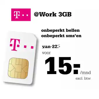 Telecombinatie T-Mobile 3 GB aanbieding