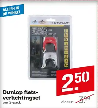 Coop Dunlop fiets-verlichtingset 2-pack aanbieding