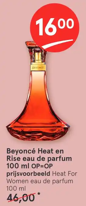 Etos Beyoncé Heat en Rise eau de parfum 100 ml OP=OP aanbieding