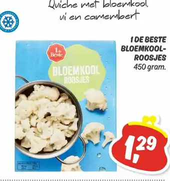 Dekamarkt 1 De Beste Bloemkool-Roosjes 450 gram aanbieding