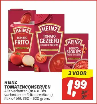 Dekamarkt Heinz Tomatenconserven pak of blik 350-520 gram aanbieding