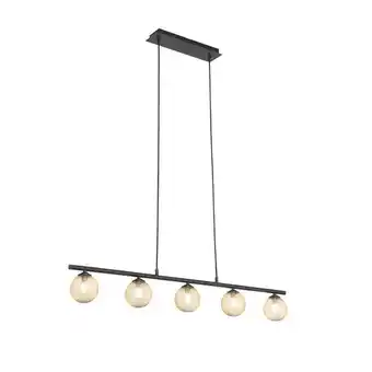 Lampenlicht.nl Moderne hanglamp zwart met goud 100 cm 5-lichts - athens wire aanbieding