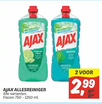 Dekamarkt Ajax Allesreiniger 750-1250 ml aanbieding