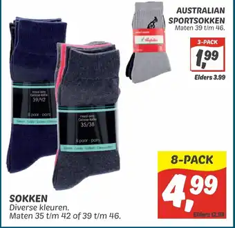 Dekamarkt Sokken 8-pack aanbieding