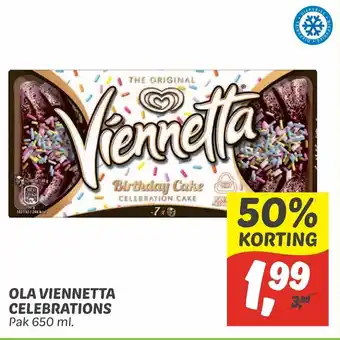 Dekamarkt Ola Viennetta Celebrations pak 650 ml aanbieding