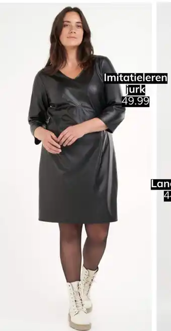 MS Mode Imitatieleren jurk aanbieding