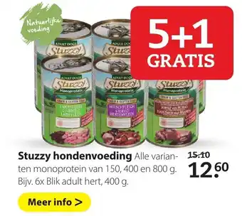 Pets Place Stuzzy Hondenvoeding 6*150/400/800g aanbieding