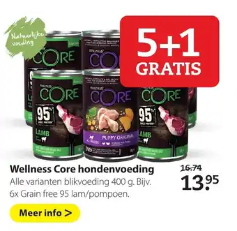 Pets Place Wellness Core hondenvoeding 6*400g aanbieding