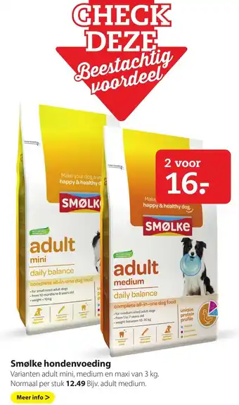 Pets Place Smolke Hondenvoeding 3kg aanbieding