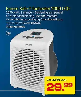 Kluswijs Eurom safe-t-fanheater 2000 lcd aanbieding