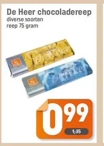 Dagwinkel De heer chocoladereep aanbieding