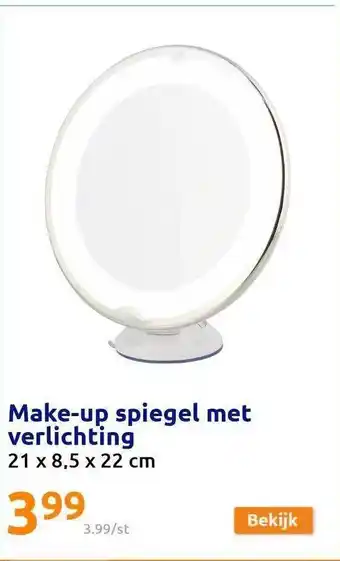 Action Make-up spiegel met verlichting aanbieding