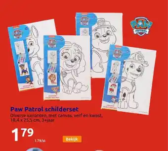 Action Paw patrol schilderset aanbieding