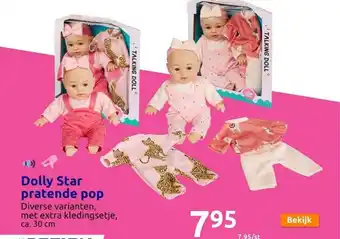 Action Dolly star pratende pop aanbieding