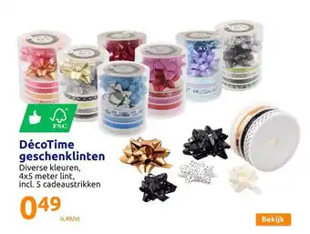 Action Décotime geschenklinten aanbieding