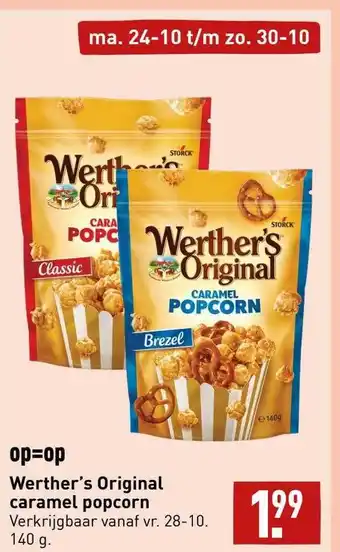 ALDI Werther's original caramel popcorn aanbieding