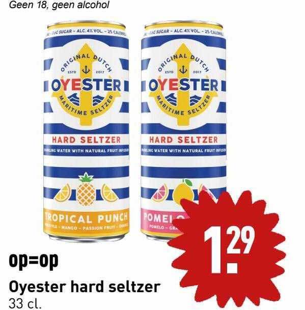 Oyester hard seltzer aanbieding bij ALDI