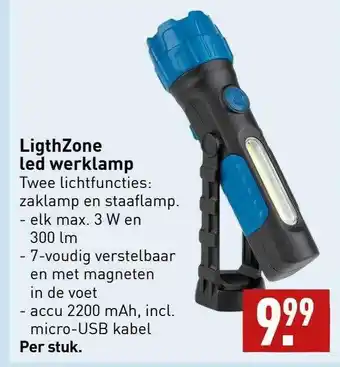 ALDI Lightzone led werklamp aanbieding