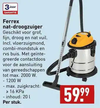 ALDI Ferrex nat-droogzuiger aanbieding