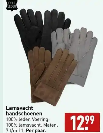 ALDI Lamsvacht handschoenen aanbieding