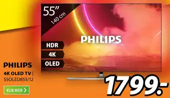 Expert Philips 4k oled tv I 55OlED855/12 aanbieding