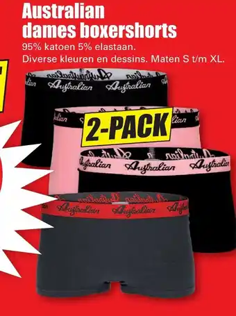 Dirk Australian Dames Boxershorts 2 Pack aanbieding