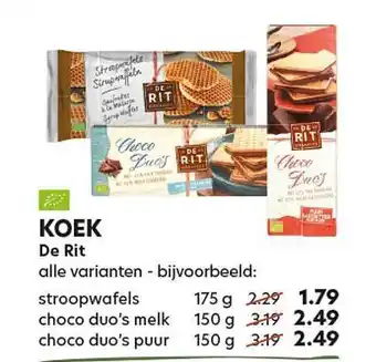 Natuurwinkel Koek de rit aanbieding