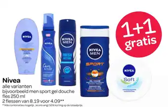 Spar Nivea Sportgel douche aanbieding