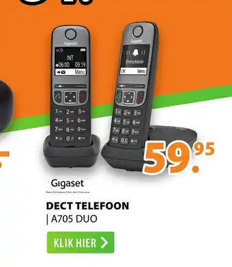 Expert Gigaset Dect Telefoon A705 Duo aanbieding