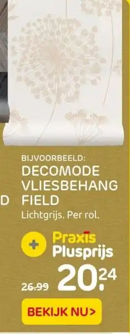 Praxis Decomode Vliesbehang Field aanbieding