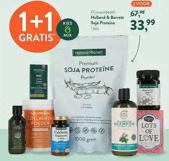 Holland & Barrett Holland & barrett soja proteïne 1+1 gratis aanbieding