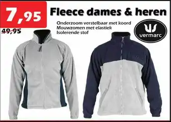 iTEK Vermarc fleece dames & heren aanbieding