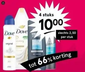 Etos Alle dove douche 250 ml en deodorant 50 ml en 150 ml aanbieding