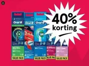 Etos Oral-b 4 stuks opzetborstels aanbieding