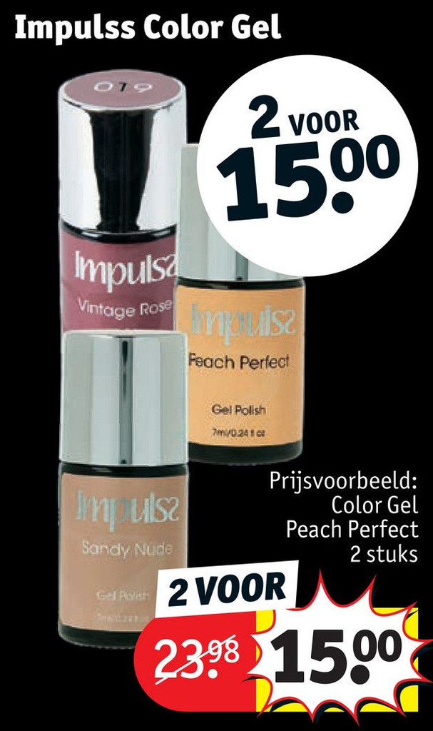 Impulss color gel aanbieding bij Kruidvat