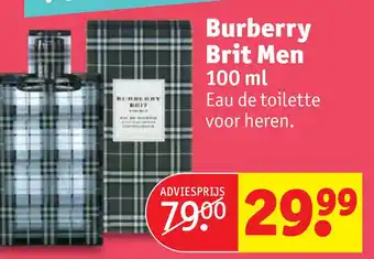 Kruidvat Burberry brit men 100 ml aanbieding