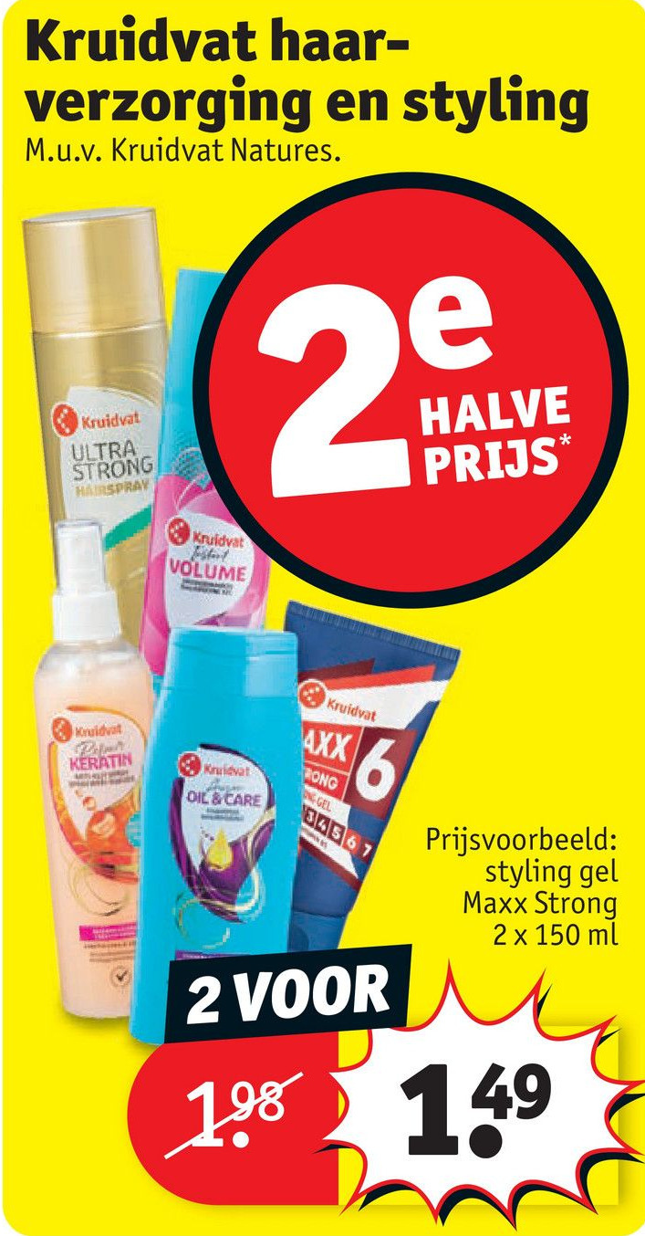 Kruidvat en styling aanbieding bij Kruidvat