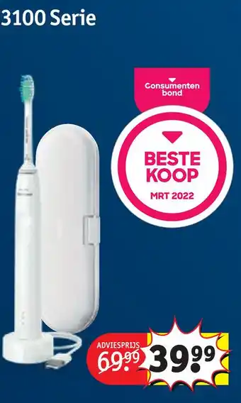 Kruidvat Philips sonicare elektrische tandenborstel 3100 serie aanbieding