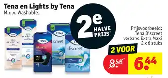 Kruidvat Tena en lights by tena aanbieding