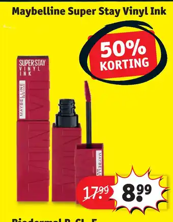 Kruidvat Maybelline super stay vinyl ink aanbieding