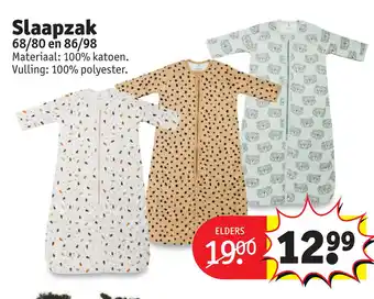 Kruidvat Slaapzak 68/80 en 86/98 aanbieding