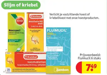 Kruidvat Fluimucil 6 stuks aanbieding